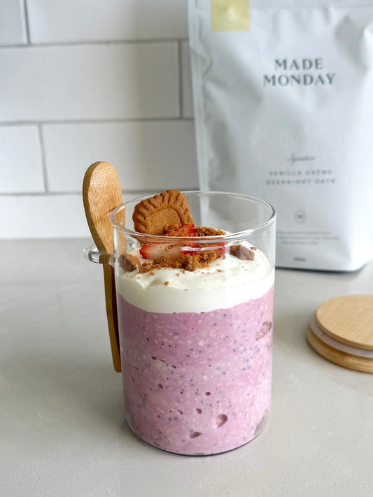 Strawberries & Cream Overnight Oats