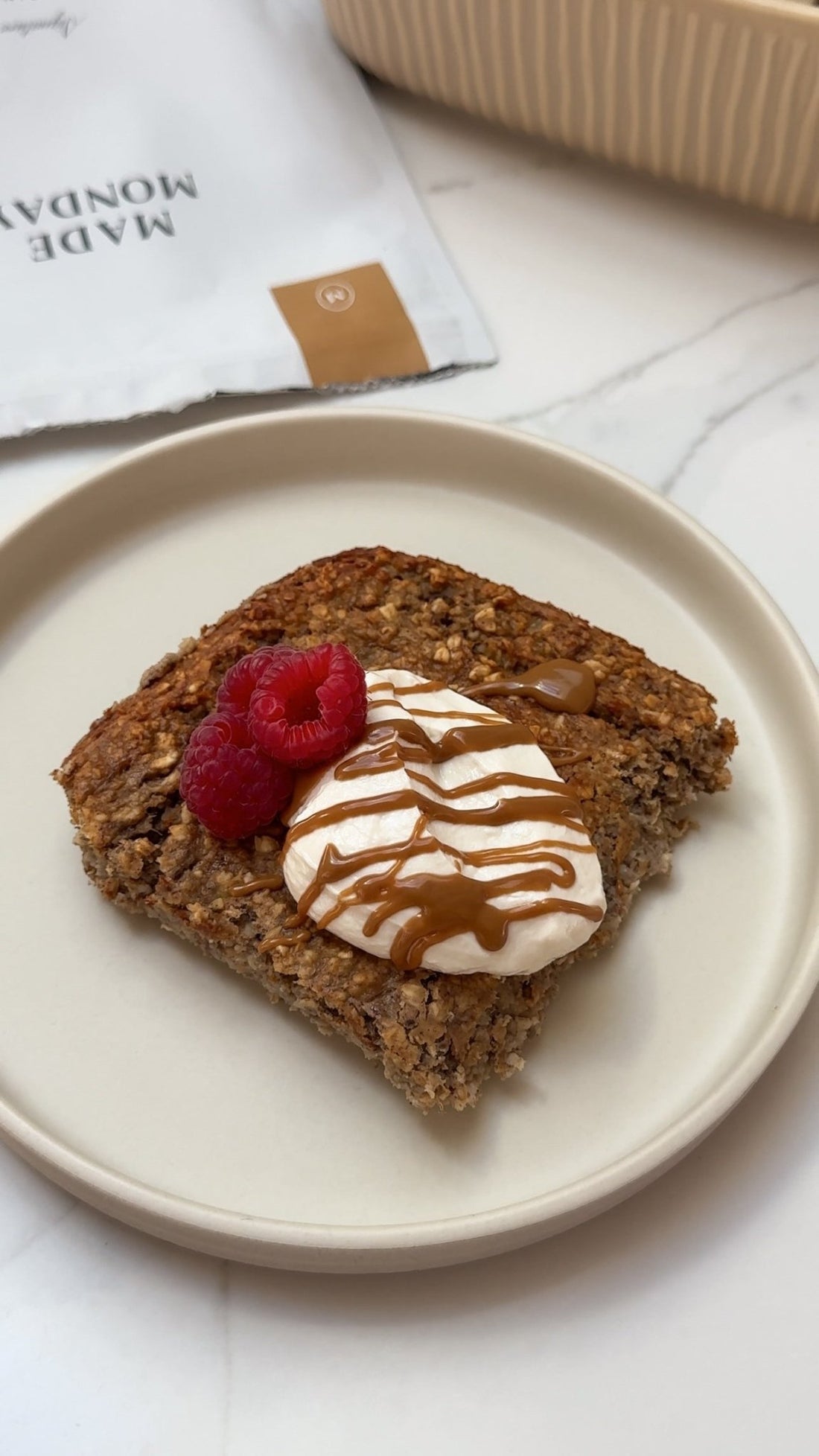 Banana Bread Baked Oats - Made Monday